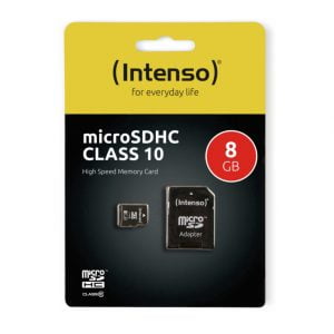 MicroSDHC 8GB Intenso + Adapter CL10 Blister