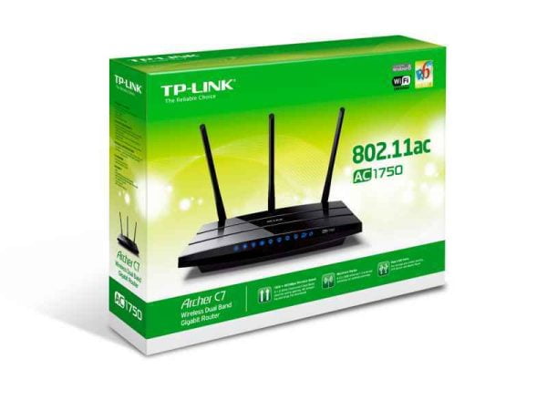 TP-LINK AC1750 Dual-band (2.4 GHz / 5 GHz) Gigabit Ethernet Black wireless router ARCHER C7