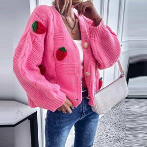 Pink Cardigan for Women - shoppydeals.co.uk