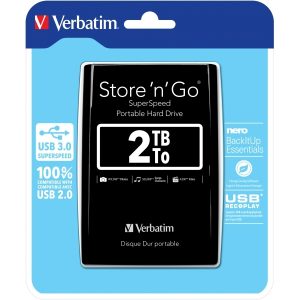 Verbatim Store 'n' Go Externe Festplatte 2TB Schwarz 53177 - Verbatim ShoppyDeals.co.uk