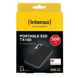 Intenso external SSD TX100 500GB Black (3826451) - USB 3.2 - Intenso ShoppyDeals.co.uk
