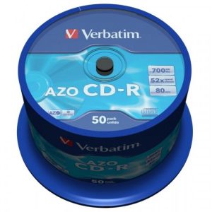 CD-R 80 Verbatim 52x DLP AZO 50er Cakebox 43343
