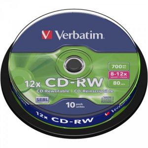 CD-RW 80 Verbatim 12x 10er Cakebox 43480